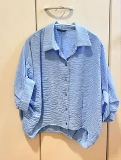 夏物安売り⭐︎ZARA ブラウス ライトブルー S