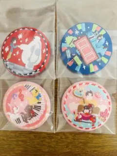 ディズニー刺繍缶バッジ２　ベイマックス　モンスターズインク　おしゃれキャット他