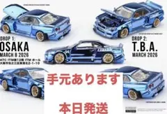 Nissan 1/64 KAIDO☆HOUSE ミニカーゲッチュ　大阪限定モデル R34 街道ハウス Skyline V2 GReddy Works Kaido (R34) GT-R ミニカー