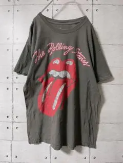 ローリングストーンズ Tシャツ L グレー 海外古着 バンド ミュージック