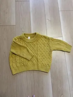 après les cours マスタードセーター 90サイズ　黄色