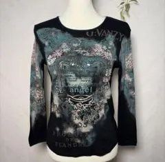 グランジy2k平成マクブリング ラインストーングラフィックデザインロンTピチT