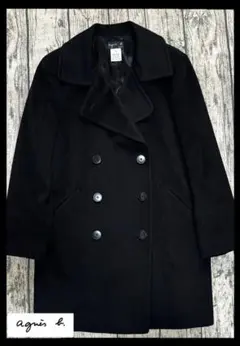 美品 アニエスベー ピーコート 黒 Sサイズ