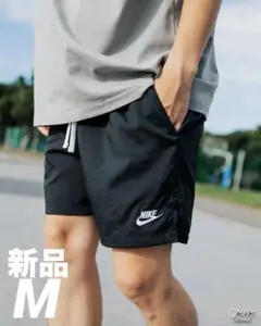 NIKE ナイキ フローウーブンショーツ ショートパンツ ブラック M 新品 黒のサムネイル