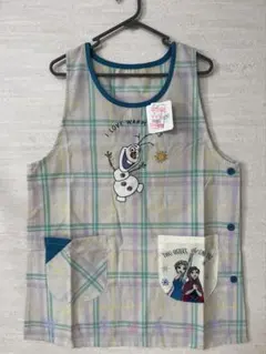 ★G568★新品　アナと雪の女王 M~L エプロン☆エルサ 保育士オラフ