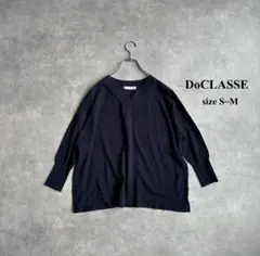 size S／M ｜ドゥクラッセ　ドルマンニット ワイドシルエットニット 七分袖