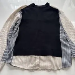 異素材重ね着風トレーナー