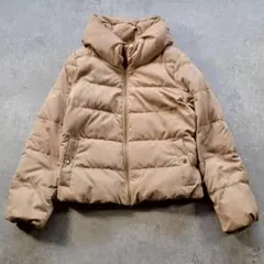 【美品】Dessin デッサン フード付 ダウン コート 2 M相当 ベージュ