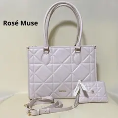 ロゼミュ ロゼミューズ Rosé Muse キルティングトート アイボリー L