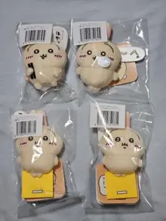 ちいかわ　うさぎだらけくじ　E賞 ぬいぐるみバッジ　4点
