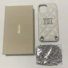 ダーリッチ　darich iPhoneケース　12 /12pro アイボリー ダーリッチ Darich DモチーフチェーンiPhoneケース （アイボリー