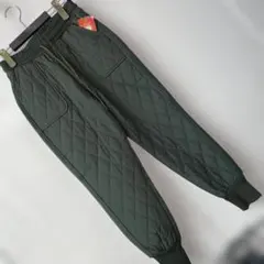 キルティングフリース切り替えパンツ　カーキ色