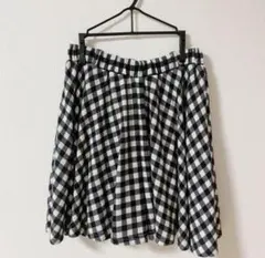 キュロットスカート　キュロット　Honeys ハニーズ　白　黒　チェック