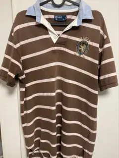 Polo by Ralph Lauren ブラウン ストライプ ポロシャツ