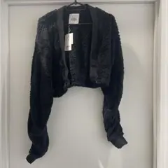 新品未使用GYDA ジェイダ　クロップド丈　アウター　ショート丈　ボアブラック