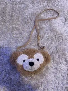 ダッフィー 顔型ポーチ ベージュ