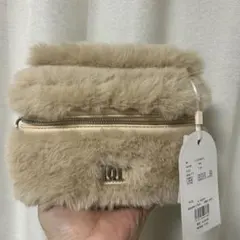 Darich フェイクファーショルダーミニバッグ ベージュ