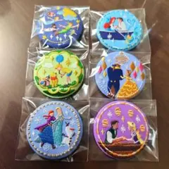 ディズニー　刺繍缶バッジ　６種類セット　第一弾　缶バッジ