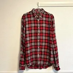 ZARA メンズ　 赤チェックシャツ