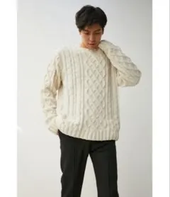 AZULBYMOUSSYケーブルニット CHENILLE CABLE KNIT