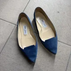 JIMMY CHOO スエード フラットシューズ ブルーのサムネイル