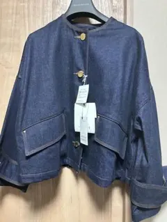 iena mackintosh HUMBIE ノーカラーデニムジャケット