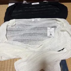 SNIDEL 新品タグ付き 今季新作透かし編みボレロ、2枚セット