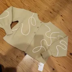 ローリーズファームエンブロイダリー2WAYCDベージュカーディガントップス