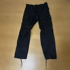 ブラックカーゴパンツ 複数ポケット付き　ヴィンテージ