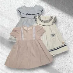 【dave＆bella】デイブベラ ワンピース 90 3枚セットのサムネイル