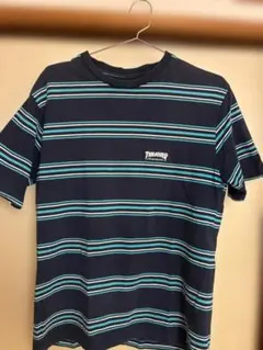 THRASHER ボーダー Tシャツ ネイビー