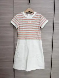 ファミリアのストライプ柄 半袖ワンピース　130☆キッズ