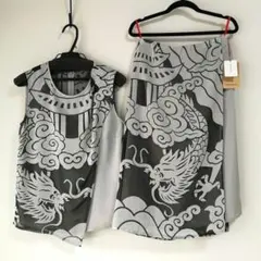 希少 VIVIENNE TAM ドラゴン セットアップ 光沢 シアー シルバー系