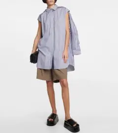 sacai ✰コレクション　美品✰ポプリン　シャツ　ワンピース　2wayのサムネイル