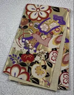 se-027 正絹袋帯 振袖 成人式 美品 桜 万寿菊 竹 - メルカリ