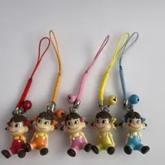 ペコちゃんストラップ5個