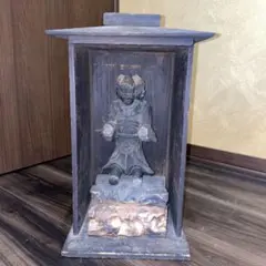 左直身 作 木彫 大黒天　大黒様　繊細彫刻 一刀彫 七福神　縁起物 骨董 稀少 左直身 作 木彫 大黒天 大黒様 繊細彫刻 一刀彫 七福神 縁起物 骨董