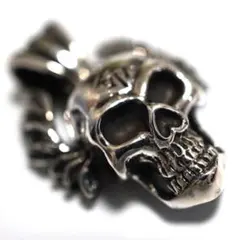 ネックレス シルバー ペンダントトップ スカル 髑髏 ドクロ 骨 羽 デス 人気