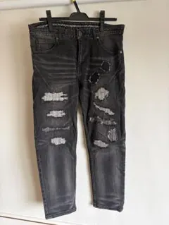 ナンバーナイン グランジデニム パンツ 4 ブラック スタンダード | Mercari