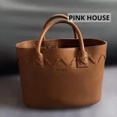 PINK HOUSE ピンクハウス レザートートバッグ ロゴ入り 袋付きのサムネイル