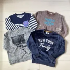 キッズ　男の子　トレーナー　裏起毛　フリース他　4枚セット　ネイビー他　140