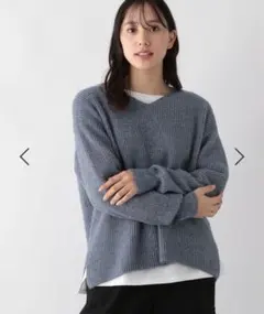 【web完売品】Global work ニットラメVネックプルオーバー セーター