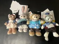 ダッフィー ぬいぐるみバッチ4点