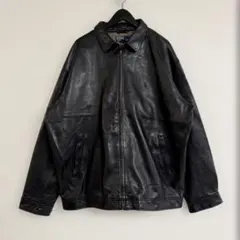超スペシャル 90s ラルフローレン レザー ジャケット XXL ブラック 黒