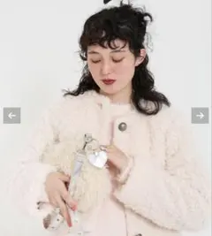 フェイクファー バッグ TINA：JOJUN アイボリー