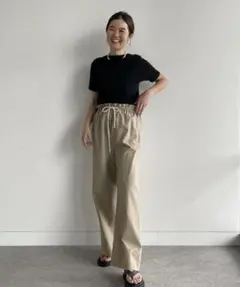 目黒越子さん着用　Demi-Luxe BEAMS ベージュ パンツ 36