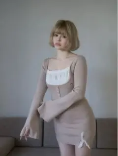 andmary Amy cable flare mini dress - メルカリ