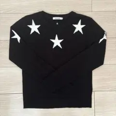 GUILD PRIME ブラック 星柄 ニットセーター 34