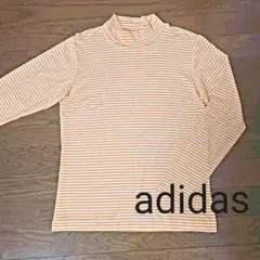 アディダス　テーラーメイド　　モックネックシャツ　カットソー　長袖　ボーダー　M