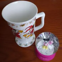 ミッキー・ミニー クリスマス マグカップとスノードームセット